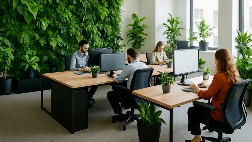 دیوار سبز یا گرین وال در فضای اداری